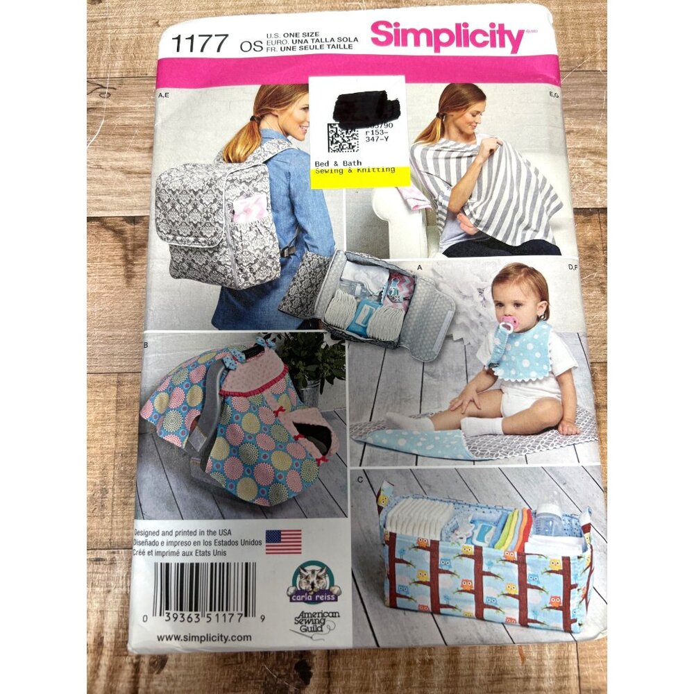 Simplicity 1177 OS Baby Accessories Sewing Pattern